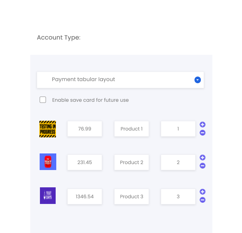 payment tabular