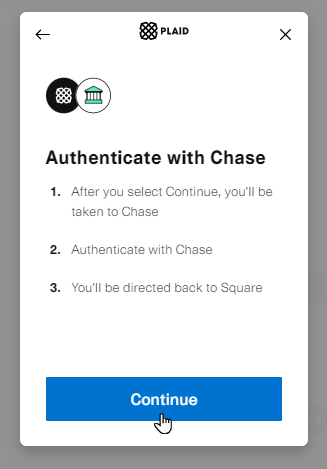 authenticate with chase