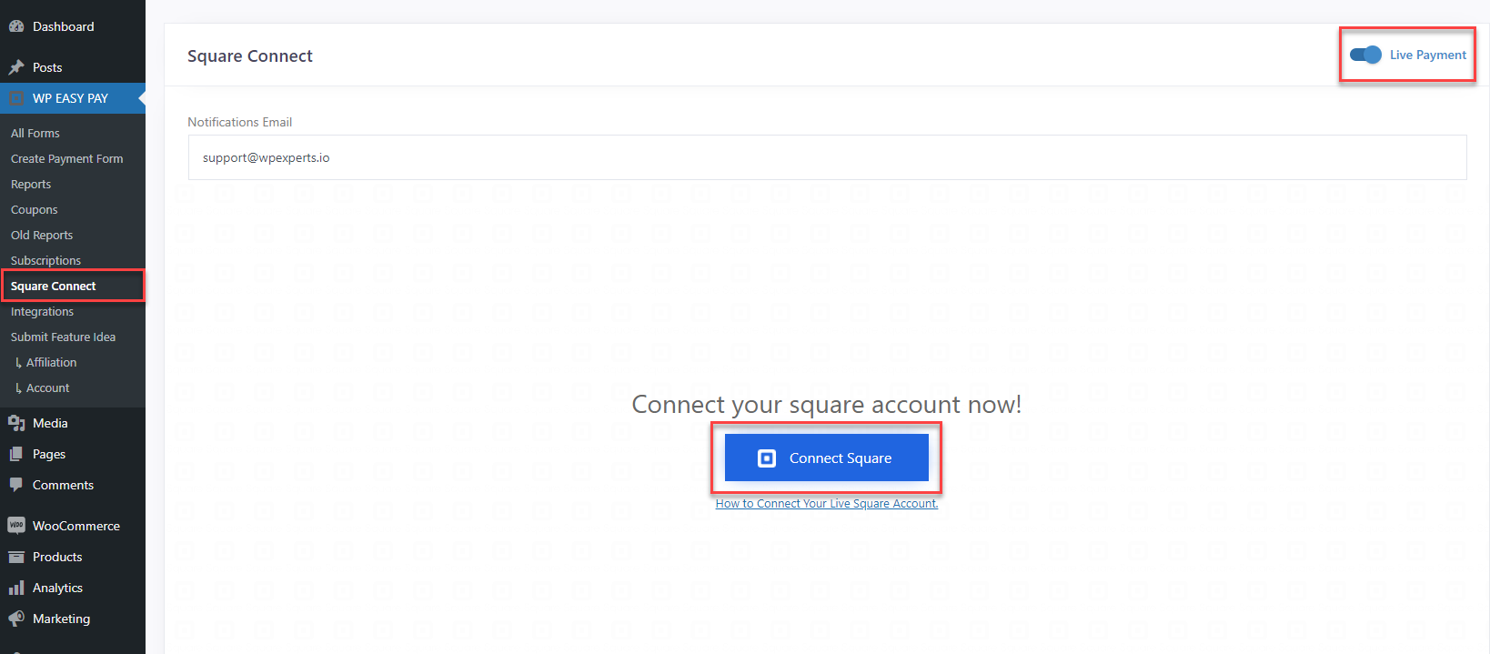 Connect your Square Account