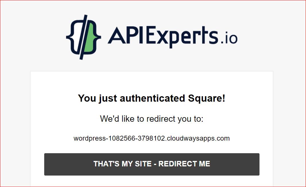 Simply select the THAT’S MY SITE – REDIRECT ME button