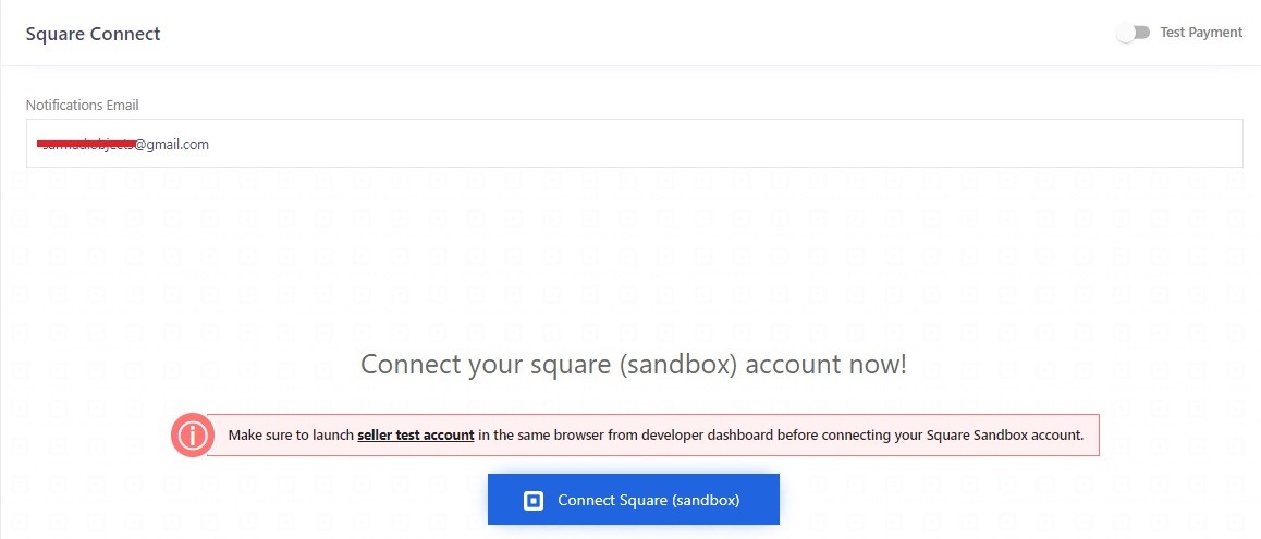 Image illustrating the Square Connect integration setup within the WP EasyPay plugin.