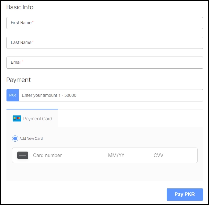 Dropdown menu showing options to select the desired form for integration with WP EasyPay.